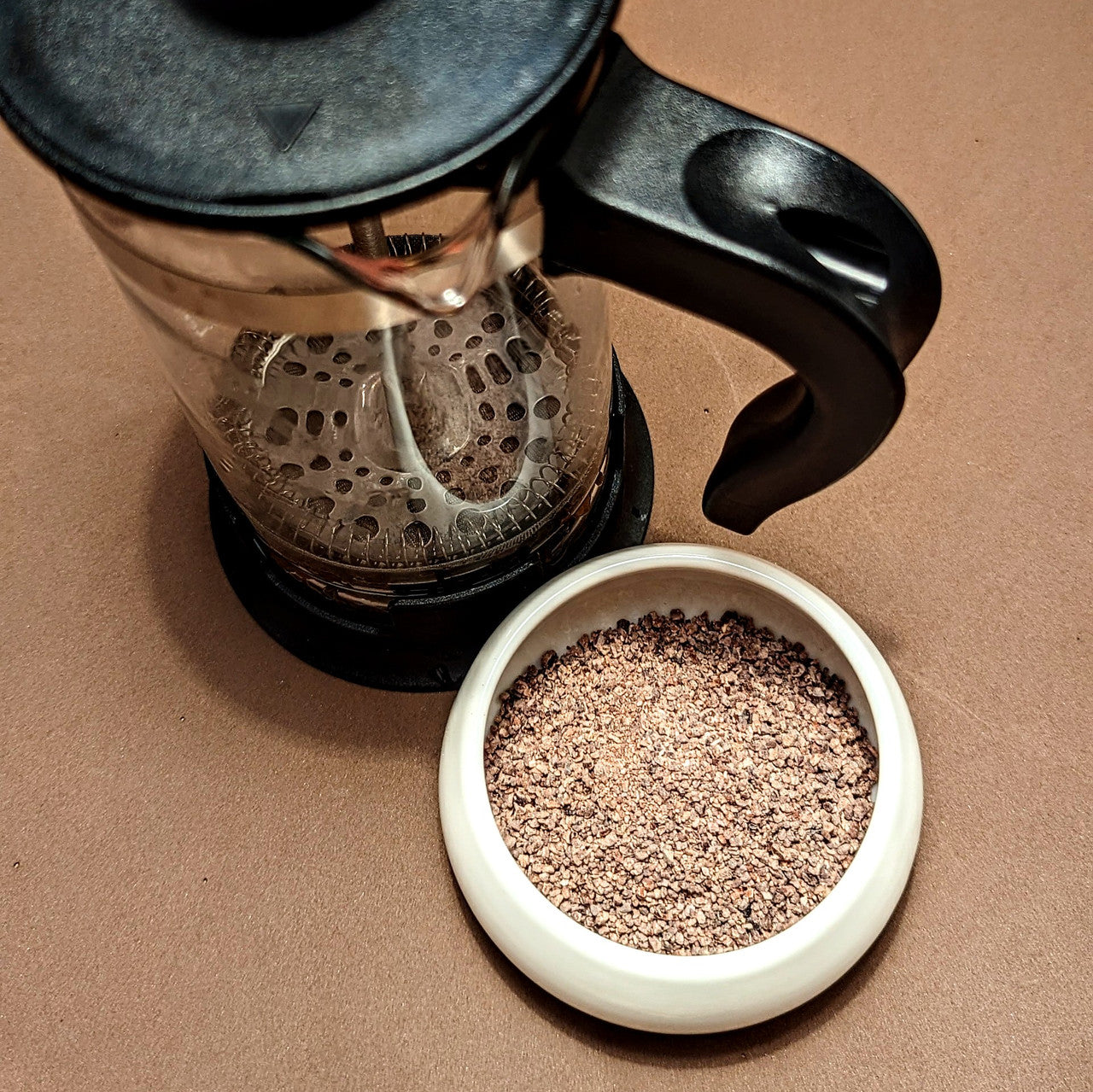Ground Cacao Nibs for coffee-like brewing/filtering